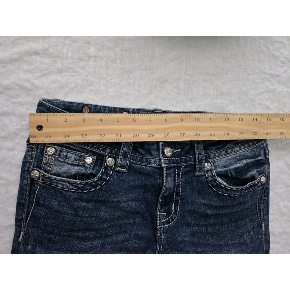Miss Me Jeans Size 29 Embellished Cross Embroidered Y2K Signature Boot - Picture 8 of 11
